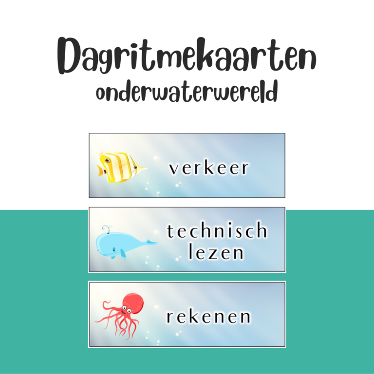 dagritmekaarten-onderwaterwereld-oceaan-klaslokaal